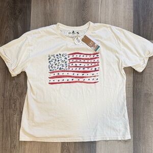 C&C California Cream Flag Graphic Tee Size : M